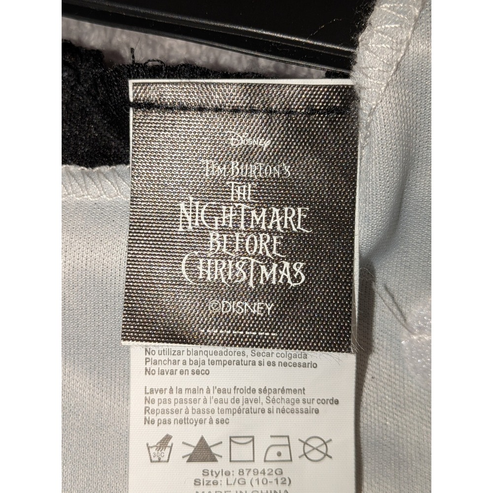 Disney Jack Skellington Nightmare‎ Before Christmas Costume Boys Large 10-12 NEW - Picture 8 of 9
